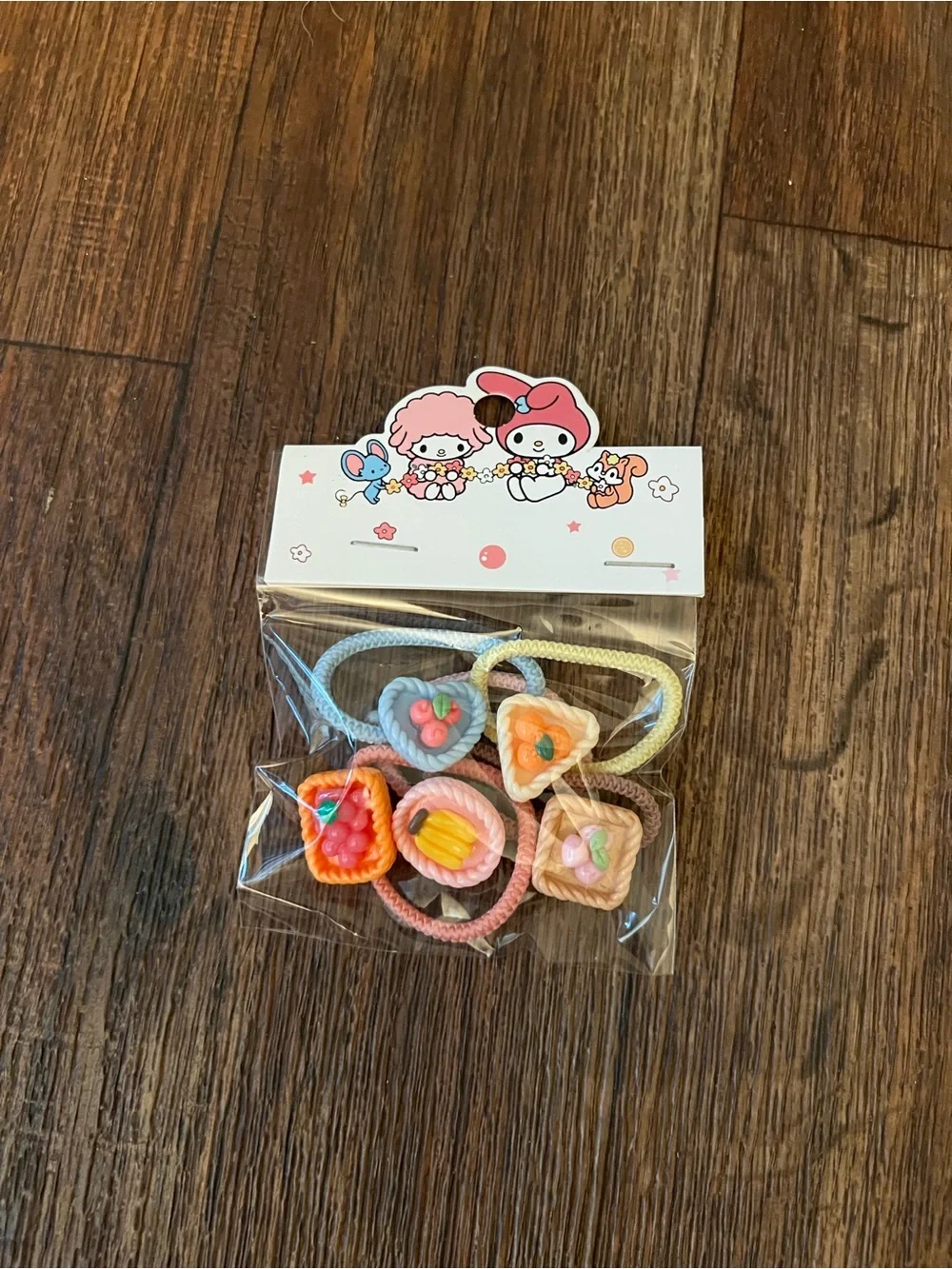 🍒🍊 5-Piece Fruit Hair Tie Set 🍑🍌